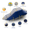 CUSTOM BOAT COVER blue and silver